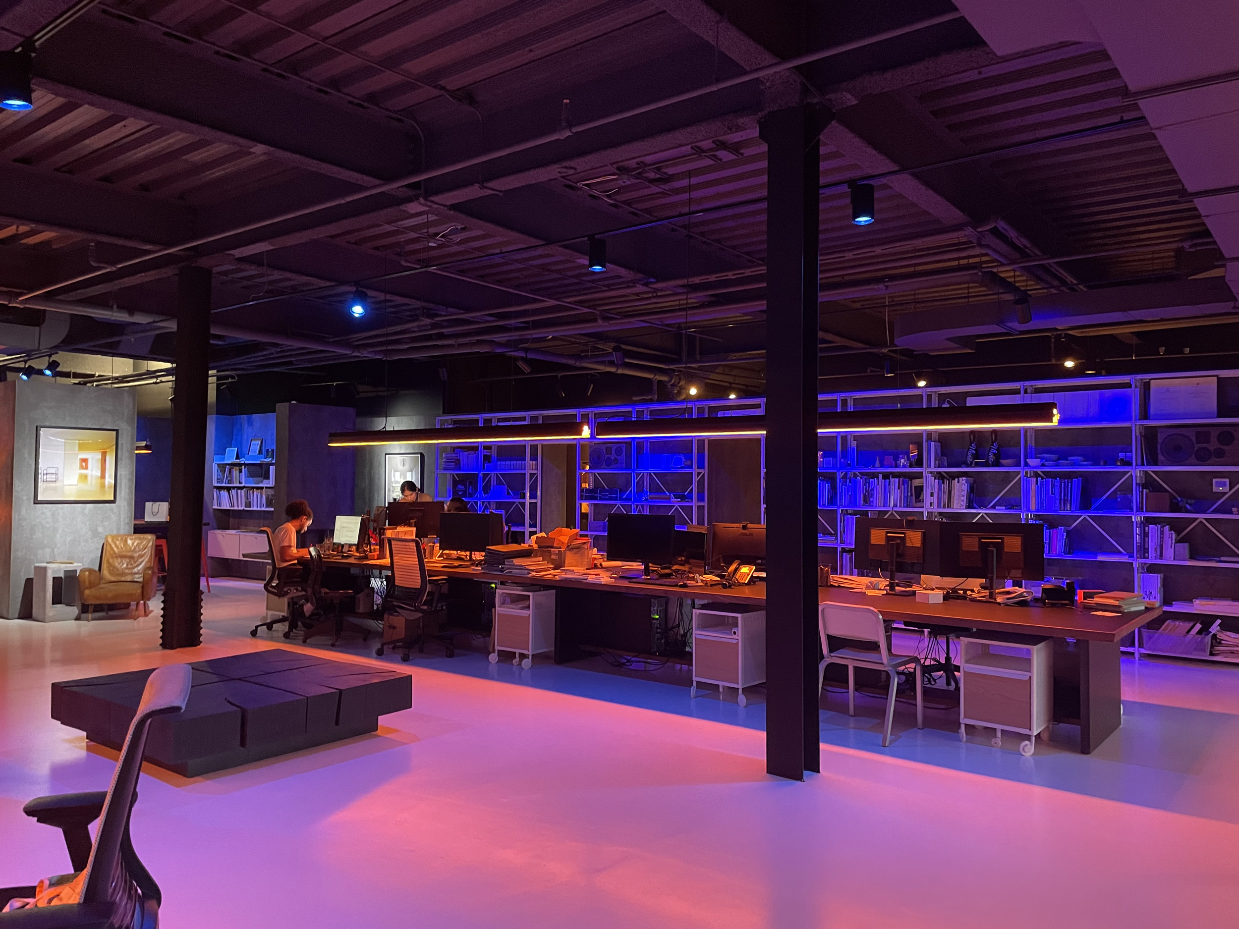 office space with ketra lighting